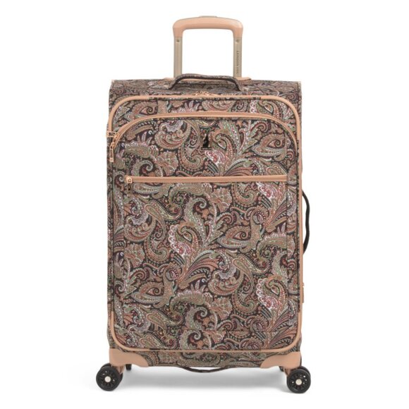 LONDON FOG Black/Sand 25in Mayfair Softside Spinner - Picture 1 of 2